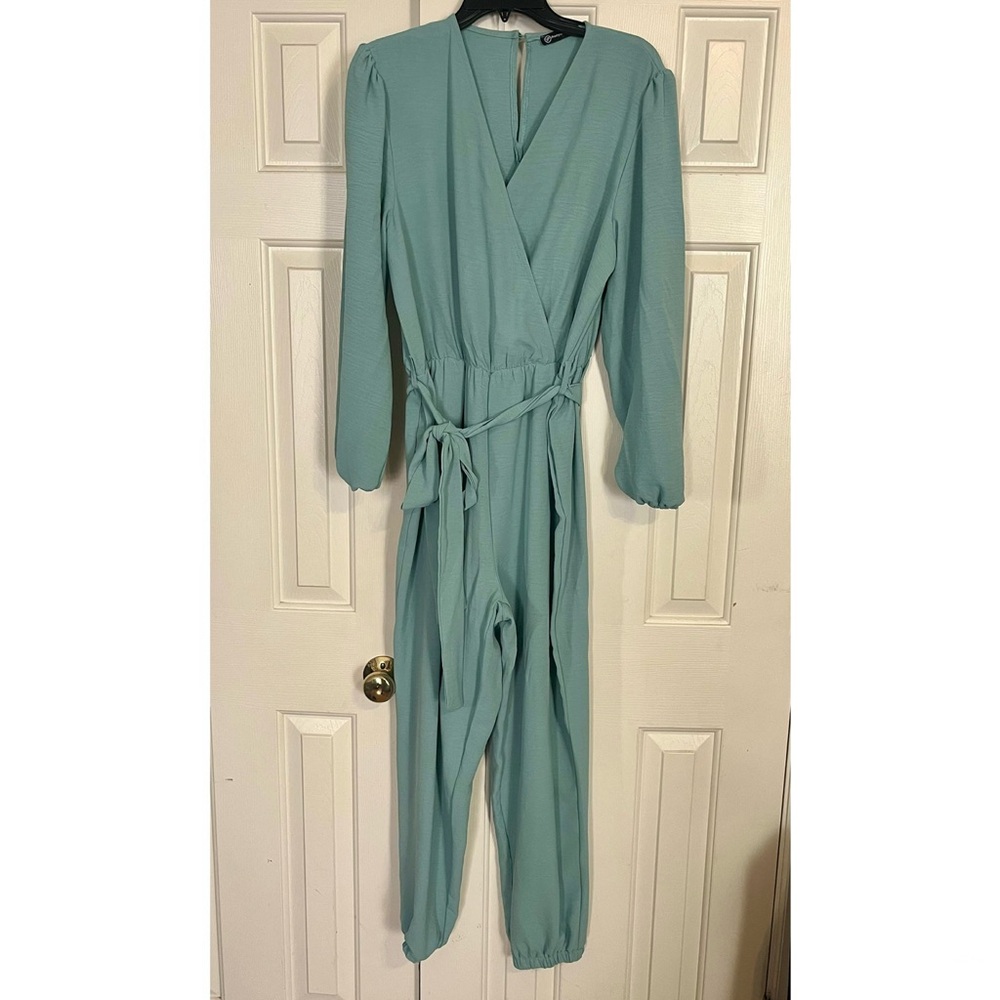 Teal Long Sleeve Jumpsuit